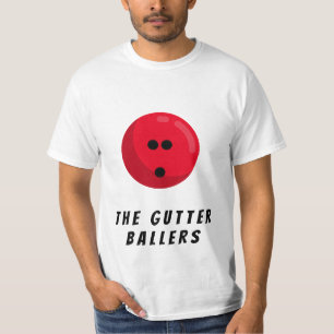 Custom Bowling Team Name   Red Bowling Ball T-Shirt