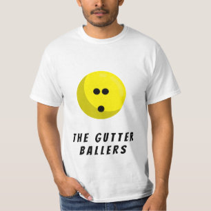 Custom Bowling Team Name   Yellow Bowling Ball T-Shirt