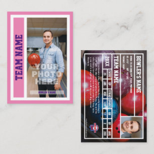 Custom Bowling Trading Card (Pink)