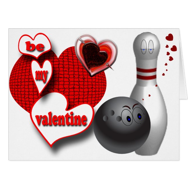 Custom Bowling Valentine (Front Horizontal)