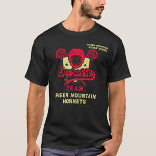 Custom Box Field Lacrosse Team Club Name Number T-Shirt