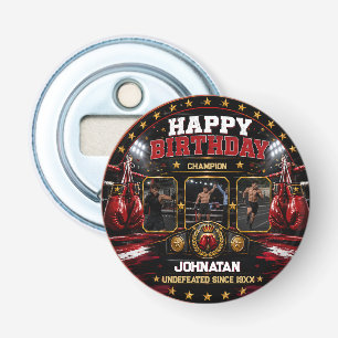 Custom Boxing Birthday Photo Champion Party Bottle Opener