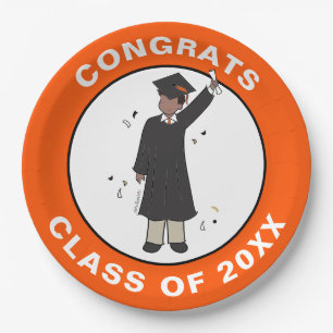 Custom Boy Avatar   High School Graduation Party P Paper Plate