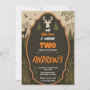 Custom Boy Deer Hunting Birthday Invitation