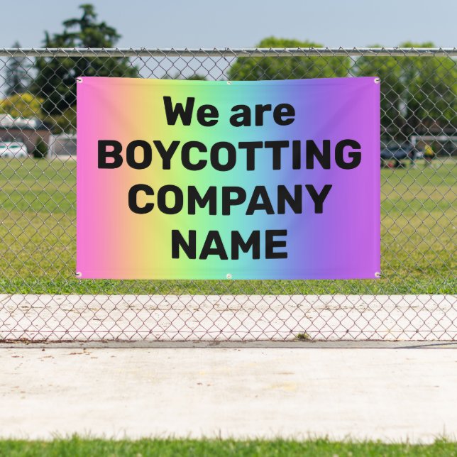 Custom Boycott Rainbow Banner (Insitu)