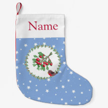 Custom Boys Blue White Star Christmas Stocking
