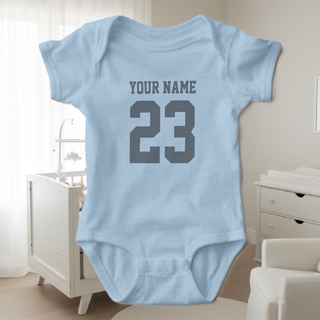 Custom boys sports football jersey baby romper bodysuit (sporty baby romper jumpsuit)