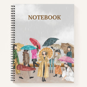Custom Branded  Aesthetic Beige 8.5" x 11" Spiral  Notebook