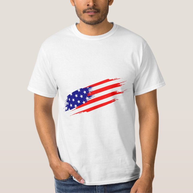 Custom Branded American Flag T-Shirt (Front)