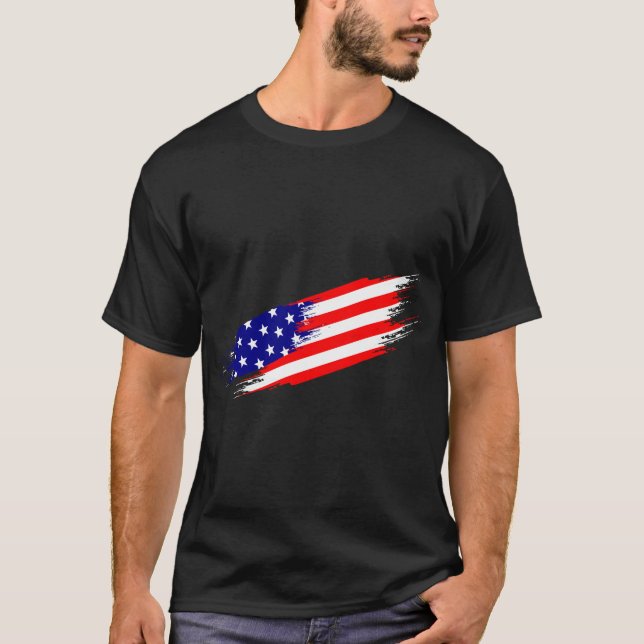 Custom Branded American Flag T-Shirt (Front)