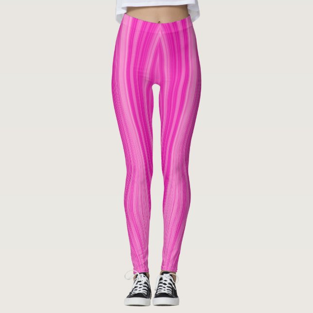 Custom Branded Barbed Pink Leggings (Front)