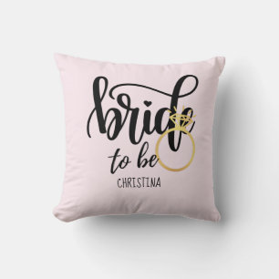 Custom Branded Bride-to-Be Bachelorette Bridal Cushion