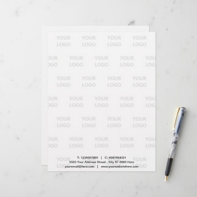Custom Branded Business Letterhead Template (Front/Back In Situ)