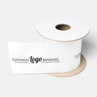 Custom Branded Business Logo Company Packaging  Satin Ribbon