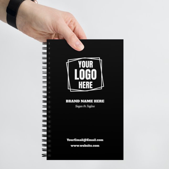 Custom Branded Business Logo Promotional Black Notebook (Creator Uploaded)
