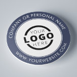 Custom Branded Business Logo Promotional Blue Round Paper Coaster<br><div class="desc">Create your own personalised coaster with your own company logo or custom image. Customised promotional coasters with your business logo are great for corporate dinner events, or any event where branded coasters would be ideal. If you have a restaurant, bar, catering company, or other food and beverage service business, this...</div>
