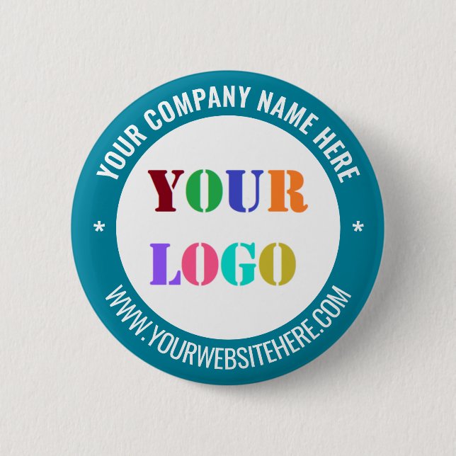 Custom Branded Business Promotional Button Example (Front)