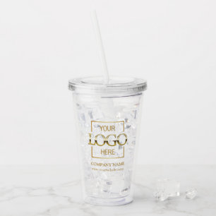 Custom Branded Company Business Logo Promotional Acrylic Tumbler