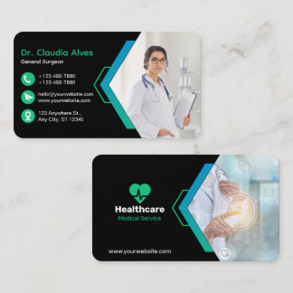 Custom Branded Creative Modern Medical Service Business Card