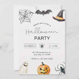 Custom Branded Elegant Adult Halloween Party Invitation