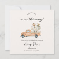 Custom Branded Fall Pumpkin Baby Shower Invitation