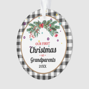Custom Branded Grandparent's First Christmas  Ornament