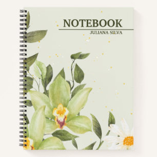 Custom Branded Green Watercolor Cover Notebook