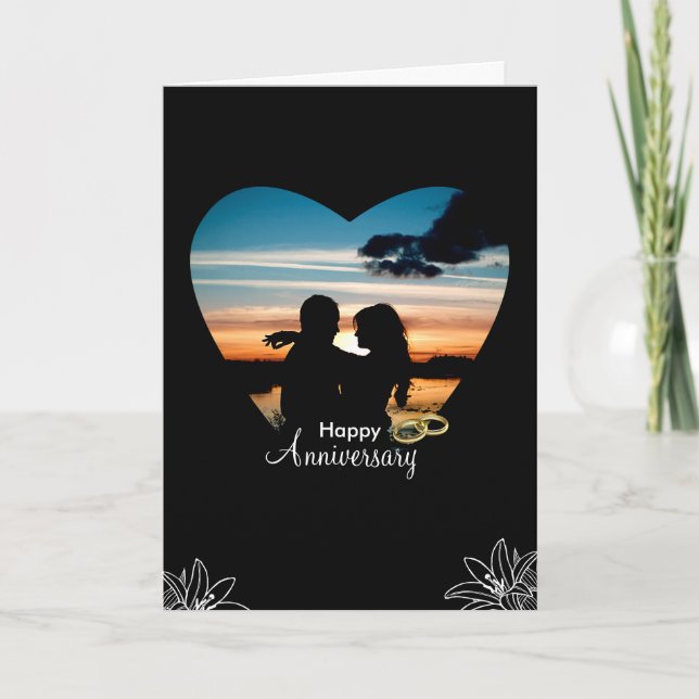 Custom Branded Happy Anniversary Folded Greeting  Card (Front)