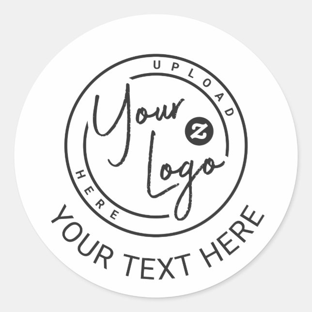 Custom Branded Logo Business Classic Round Sticker (Front)