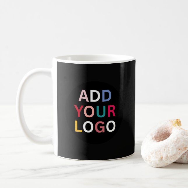 Custom Branded Logo Business Coffee Mug (With Donut)