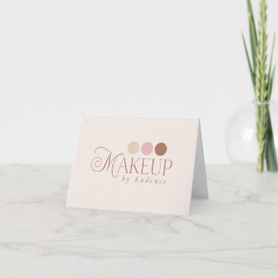 Custom Branded Makeup Artist Thank You Card