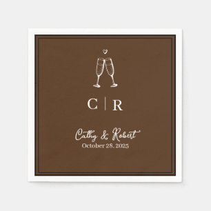 Custom Branded Minimal and Chic Wedding Napkins