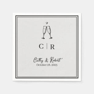 Custom Branded Minimal and Chic   Wedding Napkins
