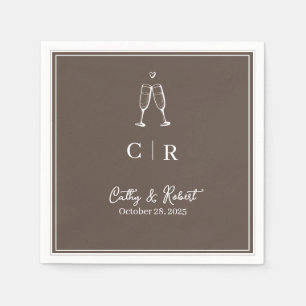 Custom Branded Minimal and Chic   Wedding Napkins