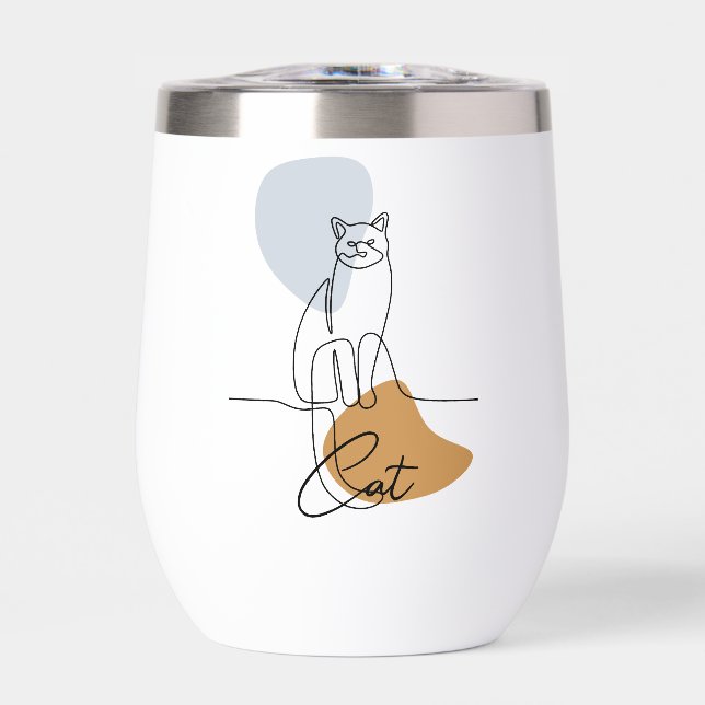 Custom Branded Minimalist Cat Line Art  (Front)