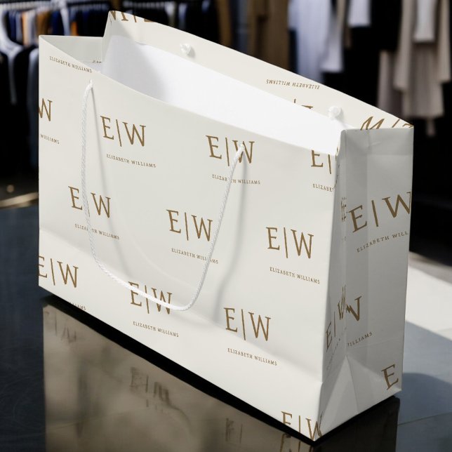 Custom Branded Monogram Business Company Packaging Large Gift Bag (Creator Uploaded)