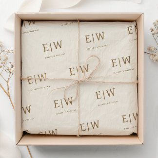 Custom Branded Monogram Business Company Packaging Tissue Paper