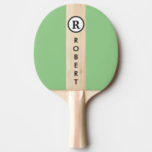Custom Branded Monogrammed Wood Colour Stripe Ping Pong Paddle
