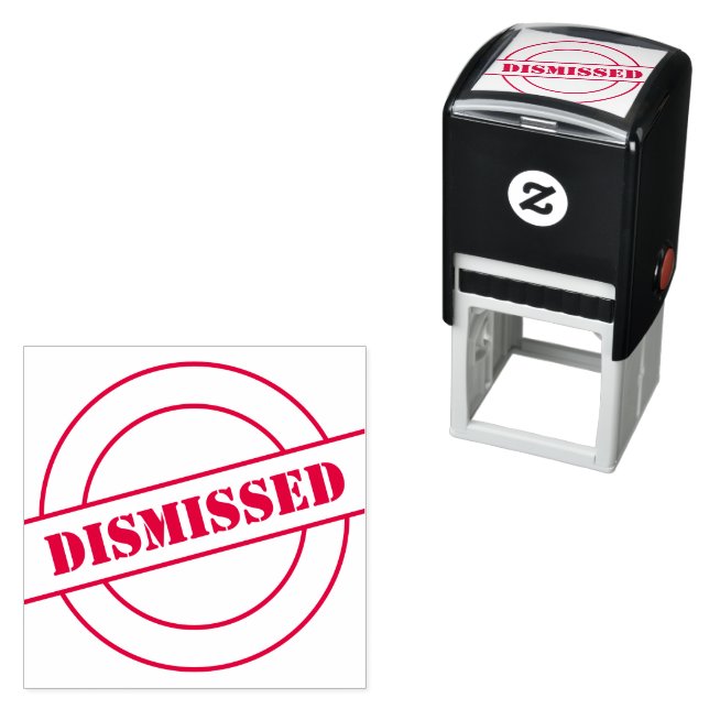 Custom Branded Office Dismissed Rubber  Self-inking Stamp (In Situ)