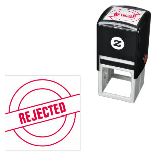 Custom Branded Office Rejected Rubber  Self-inking Stamp