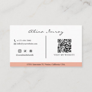 Custom Branded QR Code Event Planner Business Card