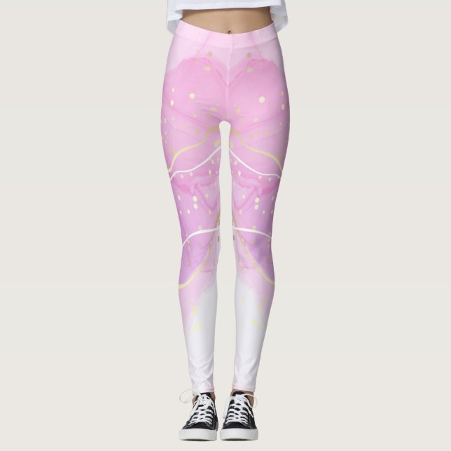 Custom Branded Silkier Bantam Glitter Turquoise  Leggings (Front)