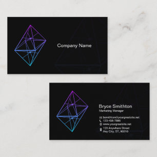 Custom Branded Tech Start-Up Black Business Card