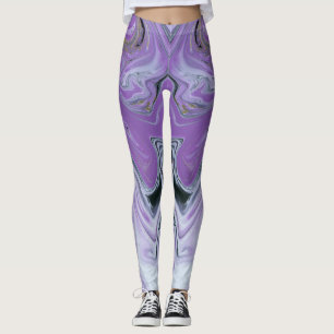 Custom Branded watercolor blue sea leggings