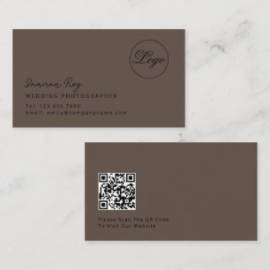 Custom Branded Wedding Photographer Business Card
