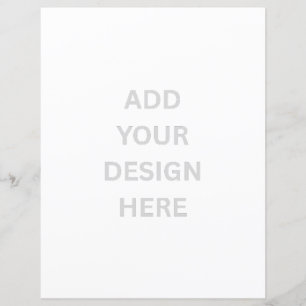 Custom Branded White 8.5" x 11" Flat Paper Sheet