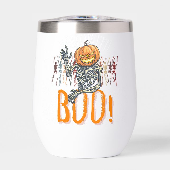 Custom Branded White and Orange Grunge Halloween  (Front)