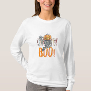 Custom Branded White and Orange Grunge Halloween T-Shirt