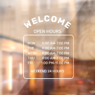 Custom Branded White Minimalist Open-Hours Cafe 