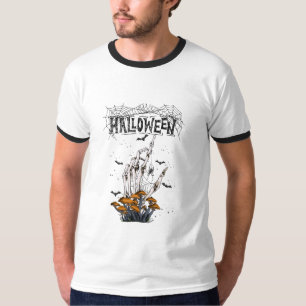 Custom Branded White Modern Halloween T-Shirt